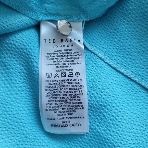 NEW Ted Baker Roxieyy Halterneck Midaxi Dress Blue Sz XS - Picture 10 of 12